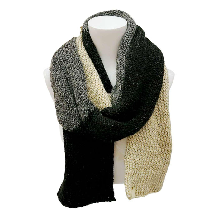 Knit Scarf - Wrap - Super Wrap (Black, Grey, Taupe) by Cristin Rae Knits