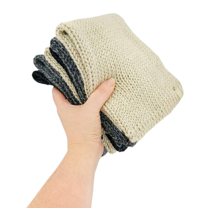 Knit Scarf - Wrap - Super Wrap (Black, Grey, Taupe) by Cristin Rae Knits