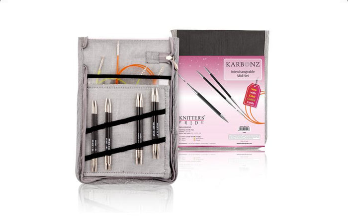 Knitter's Pride Karbonz Interchangeable Needle Midi Set-Needles-Knitter's Pride-Alpaca Direct