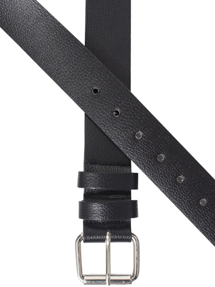 KZ001 BLACK Accessories | Mens PU Leather Buckle Belt | Kruze Designer Menswear KRUZE RAWDENIM