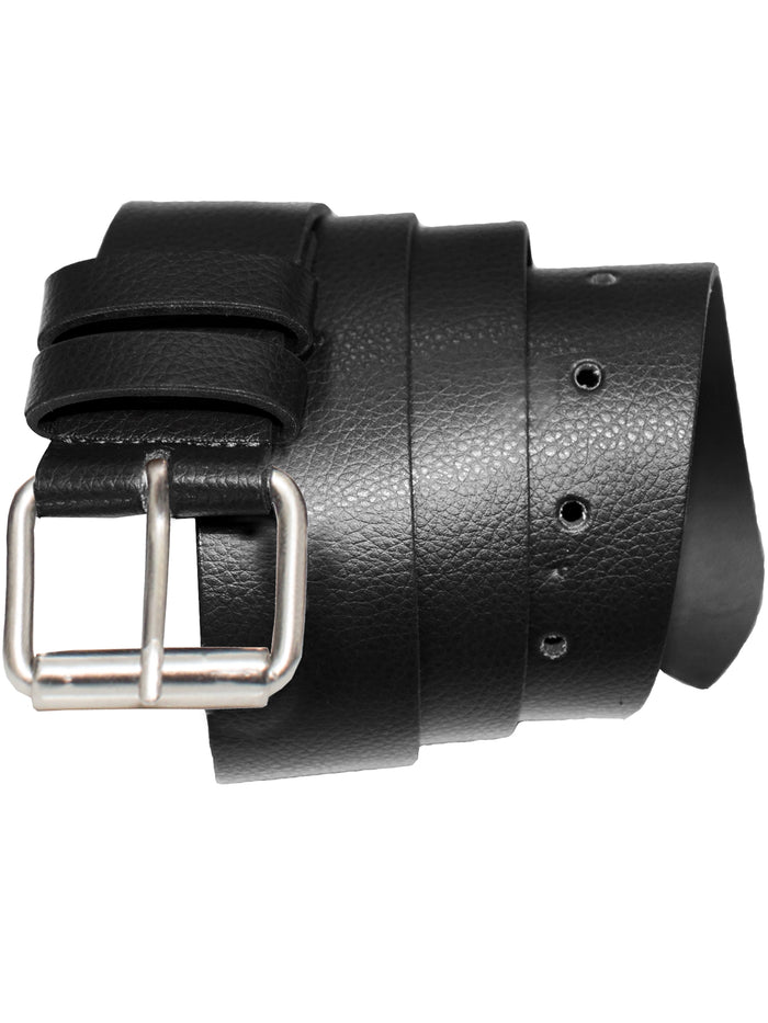 KZ001 BLACK Accessories | Mens PU Leather Buckle Belt | Kruze Designer Menswear KRUZE RAWDENIM