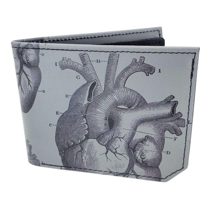 Leather Wallet - Anatomical Heart (Gray) by Backerton