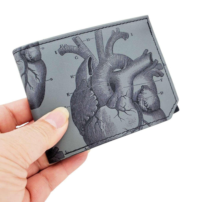 Leather Wallet - Anatomical Heart (Gray) by Backerton