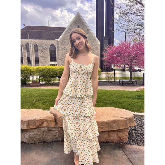 Lemon Get Married Ruffle Tier Dress