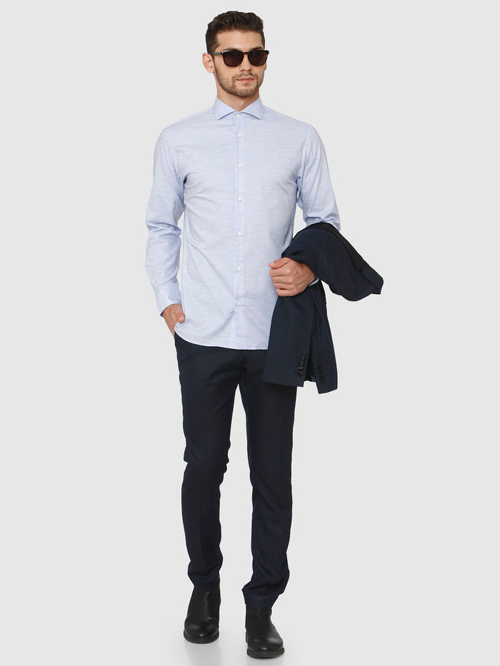 Light Blue Twill Full Sleeves Shirt
