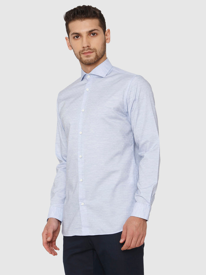 Light Blue Twill Full Sleeves Shirt