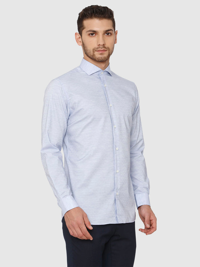 Light Blue Twill Full Sleeves Shirt