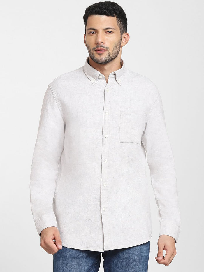 Light Grey Full Sleeves Shirt