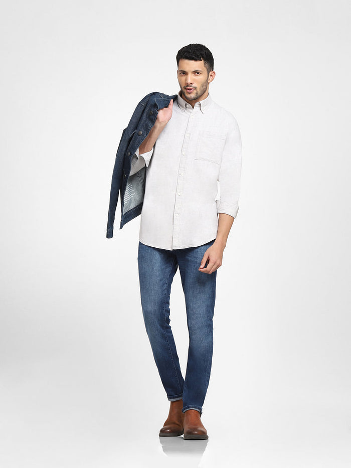 Light Grey Full Sleeves Shirt