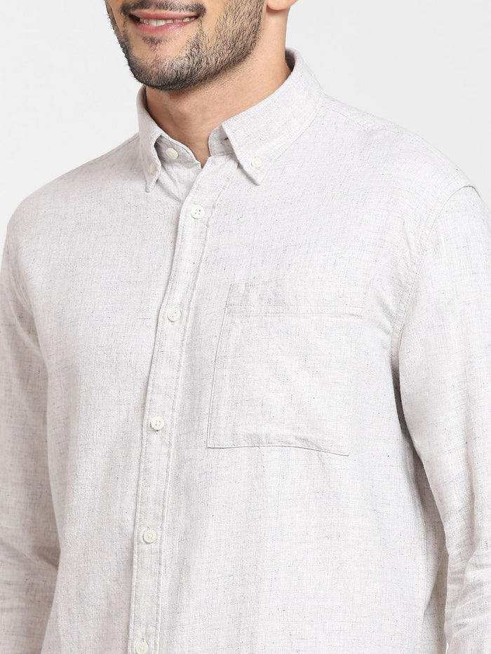 Light Grey Full Sleeves Shirt