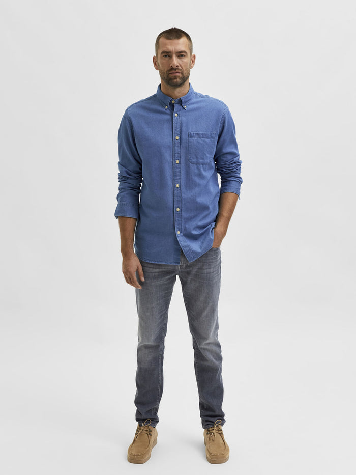 Light Grey Mid Rise Slim Jeans