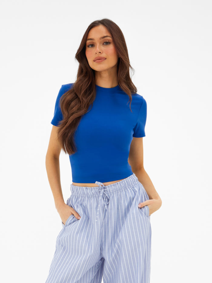 Lucia Baby Tee - Dark Cobalt