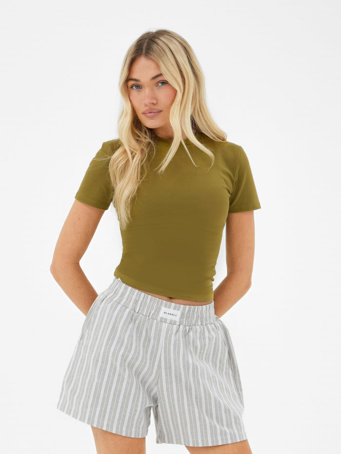 Lucia Baby Tee - Deep Olive