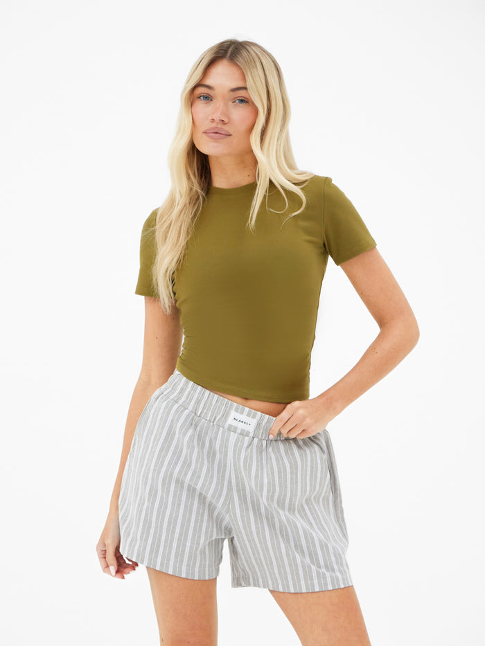 Lucia Baby Tee - Deep Olive