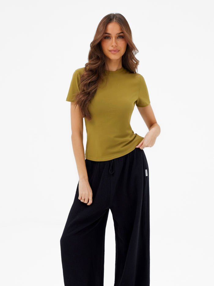 Lucia Baby Tee - Deep Olive