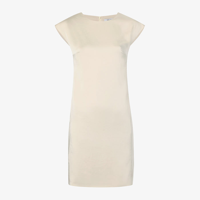 packshot image of the maaza dress in champagne