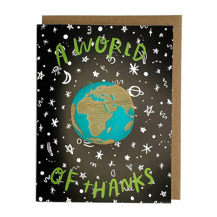 Magnet Card - Earth - A World of Thanks (Aqua Blue) by SnowMade