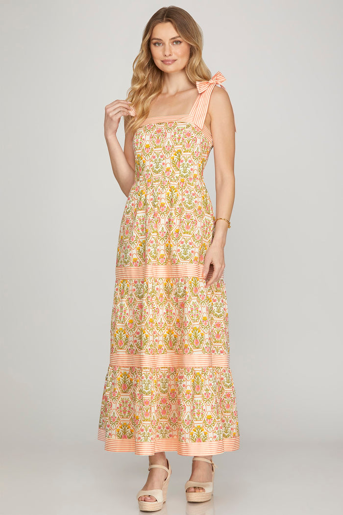 Mansion On The Hill Dress in Peach