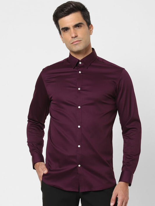 Maroon Full Sleeves Shirt