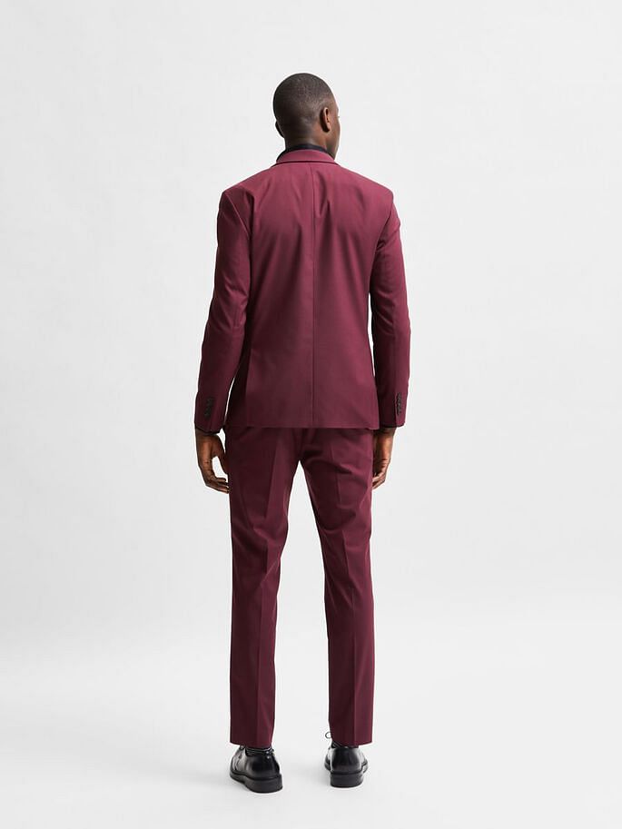Maroon Slim Fit Suit Blazer