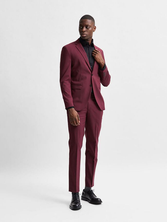 Maroon Slim Fit Suit Blazer