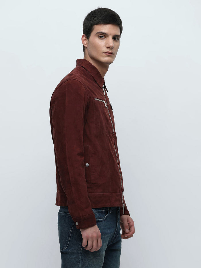 Maroon Suede Jacket