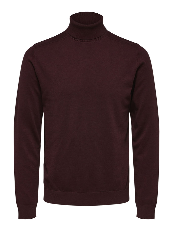 Maroon Turtleneck Pullover