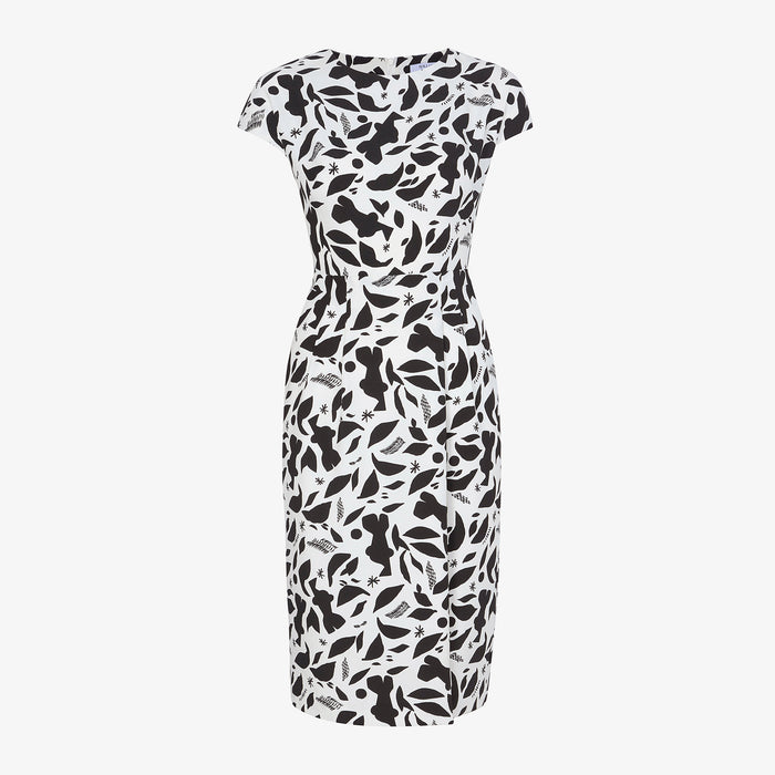 packshot image of the masha dress in icon print
