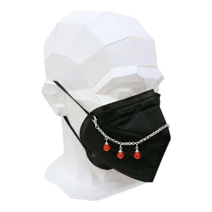 Mask Chain - Bead Drops (Red Topaz) by Tiny Aloha