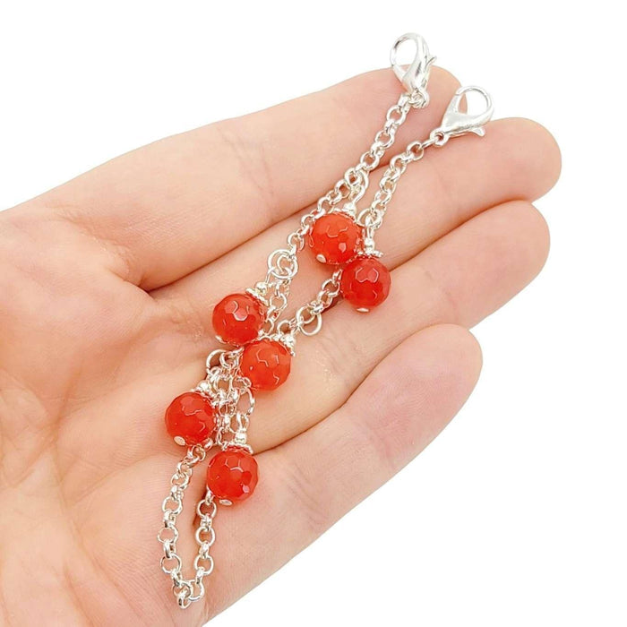 Mask Chain - Bead Drops (Red Topaz) by Tiny Aloha