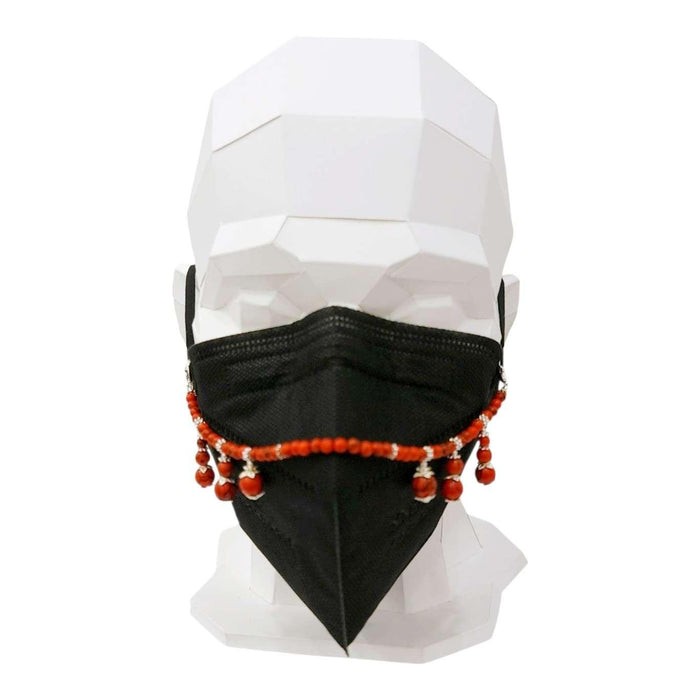 Mask Chain - Graduated Drops Bead Chain (Red Howlite) by Tiny Aloha
