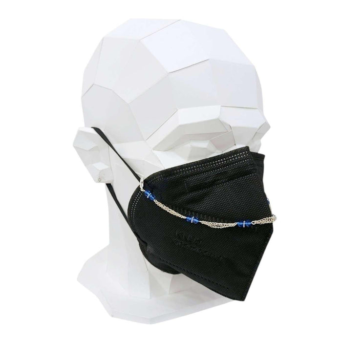 Mask Chain - Inline Double Bead Chain (Blue Crystal) by Tiny Aloha