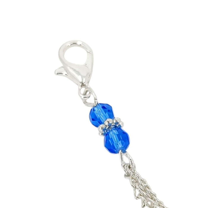 Mask Chain - Inline Double Bead Chain (Blue Crystal) by Tiny Aloha