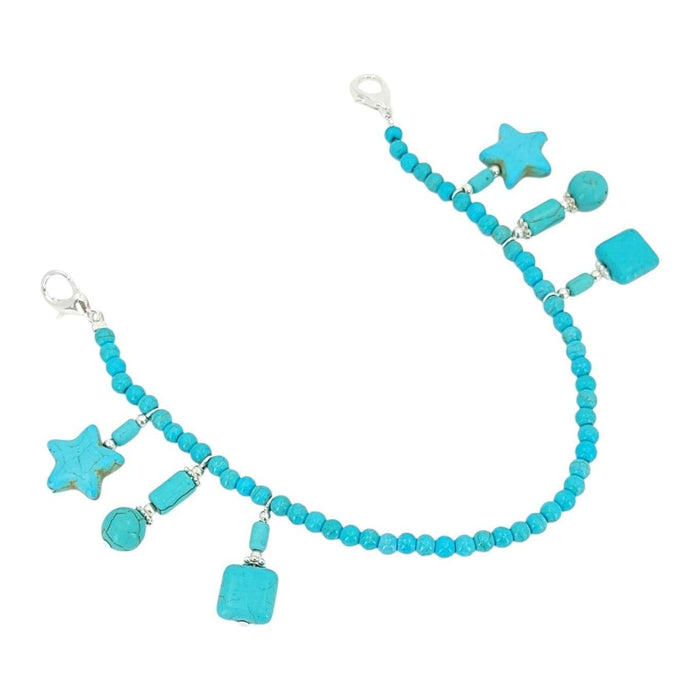 Mask Chain - Mixed Shape Drops Bead Chain (Turquoise Howlite) by Tiny Aloha