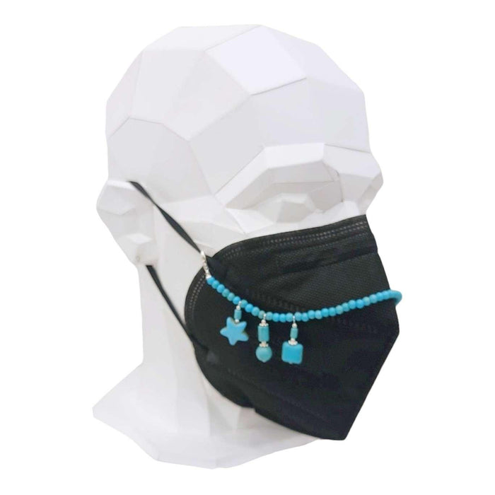 Mask Chain - Mixed Shape Drops Bead Chain (Turquoise Howlite) by Tiny Aloha
