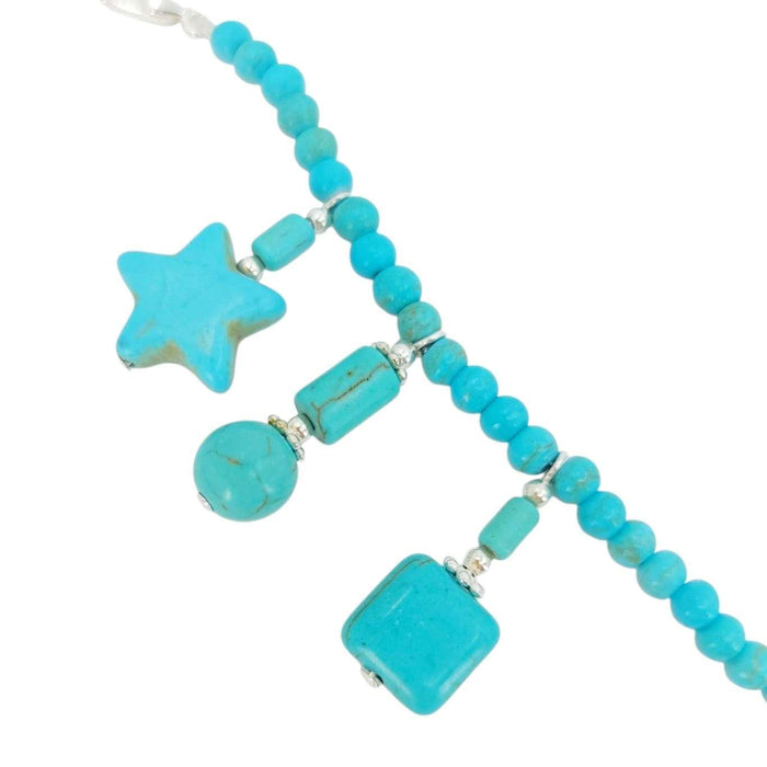 Mask Chain - Mixed Shape Drops Bead Chain (Turquoise Howlite) by Tiny Aloha