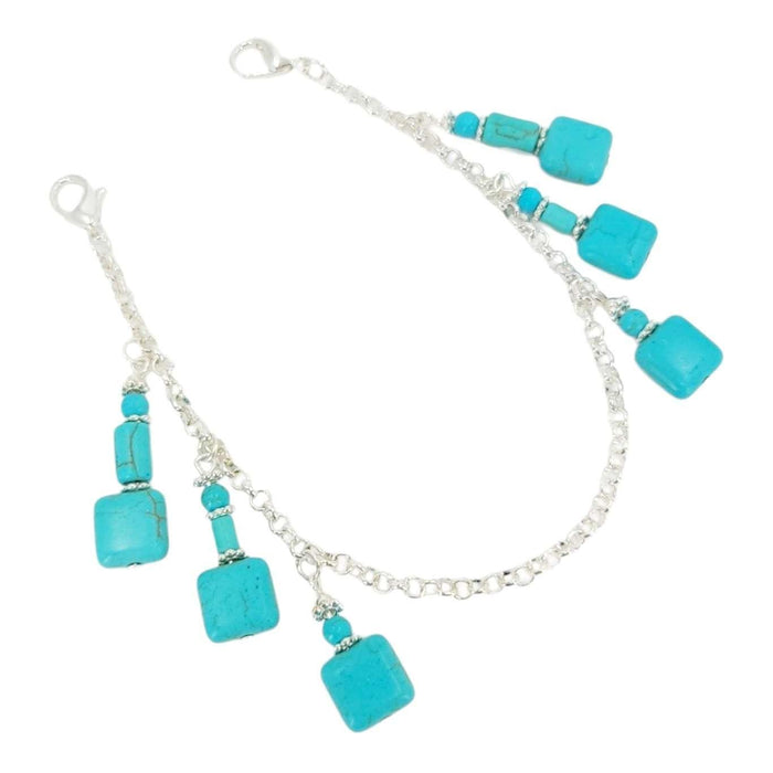 Mask Chain - Square Bead Drops (Howlite) by Tiny Aloha