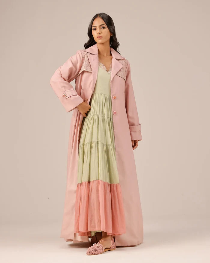 Pale Green Melon Muse Flowy Sleeveless Dress - OurDve