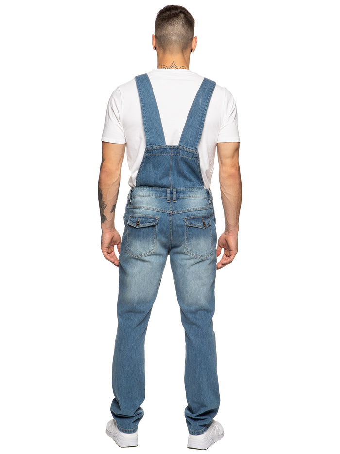EZD390 Enzo | Designer Mens Fashionable Denim Overall Dungarees  | Enzo Designer Menswear ENZO RAWDENIM