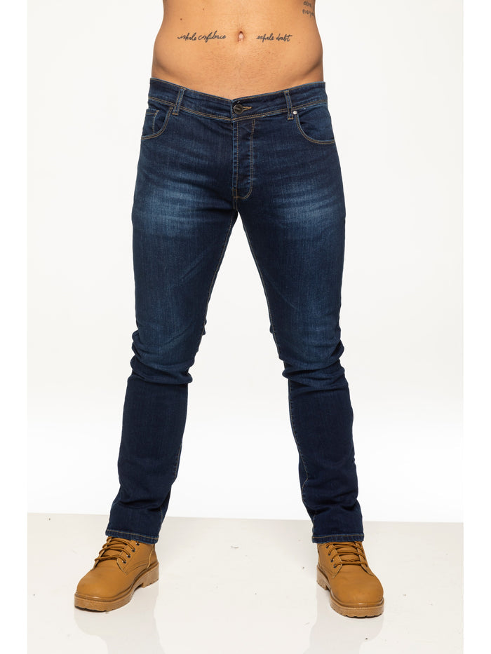 EZ325 MSW Mens Skinny Stretch Stonewash Denim Jeans | Enzo Designer Menswear ENZO RAWDENIM