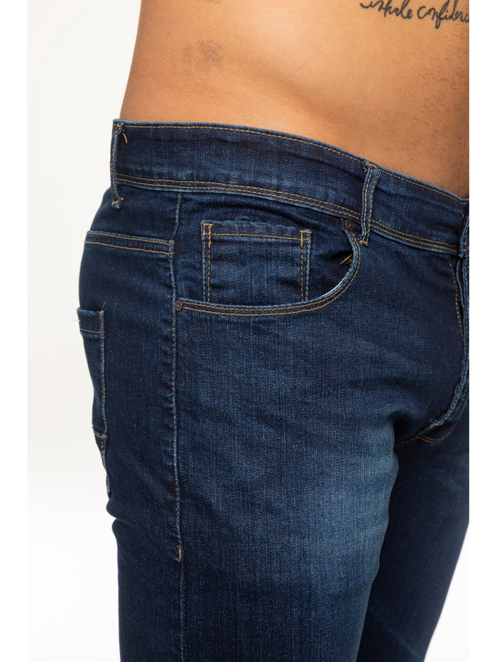 EZ325 MSW Mens Skinny Stretch Stonewash Denim Jeans | Enzo Designer Menswear ENZO RAWDENIM