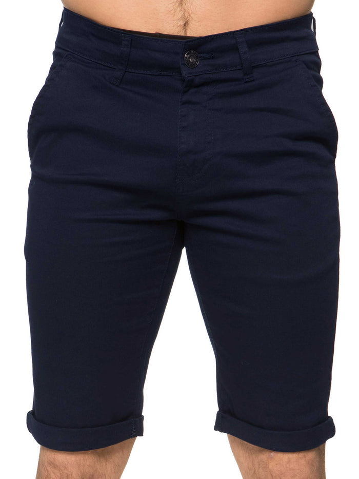 EZS348 Mens Slim Fit Stretch Chino Shorts | Enzo Designer Menswear ENZO RAWDENIM