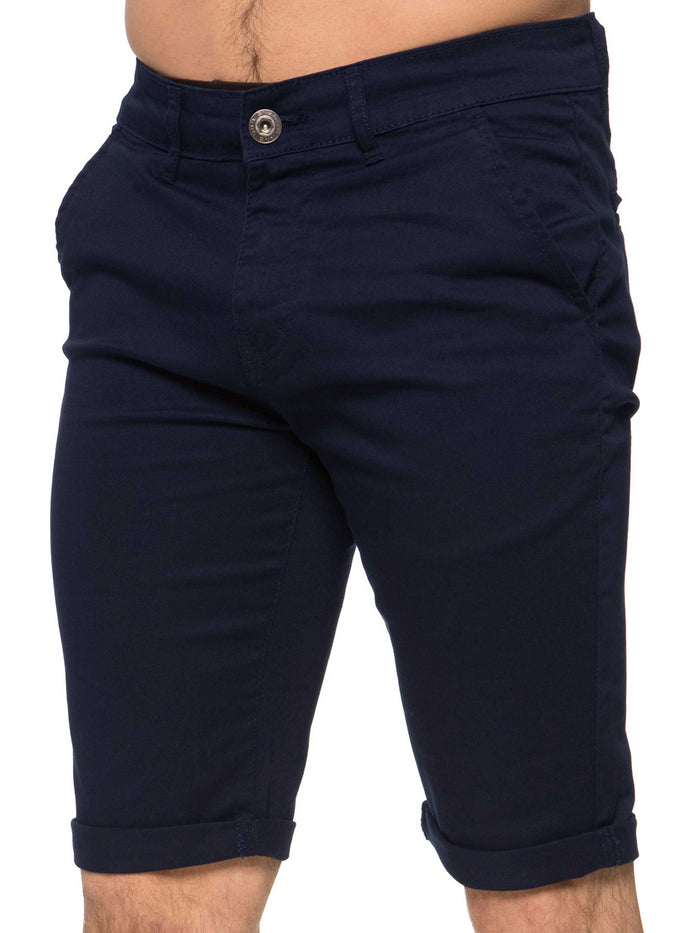 EZS348 Mens Slim Fit Stretch Chino Shorts | Enzo Designer Menswear ENZO RAWDENIM