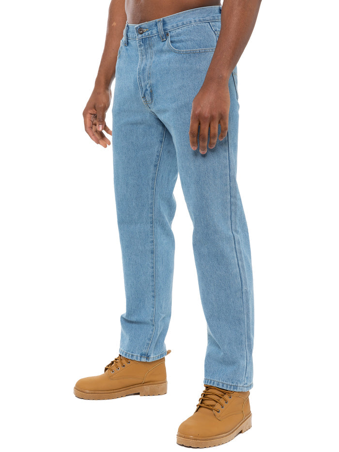 Mens Stone Wash Classic Denim Jeans BCB | Blue Circle Designer Menswear