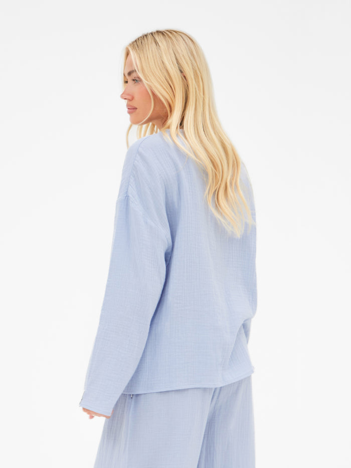 Mila Tie Up Top - Summer Blue
