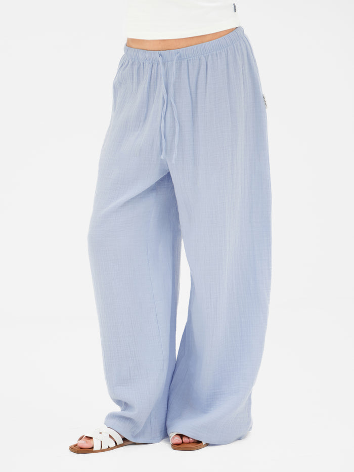 Mila Wide Leg Trousers - Summer Blue
