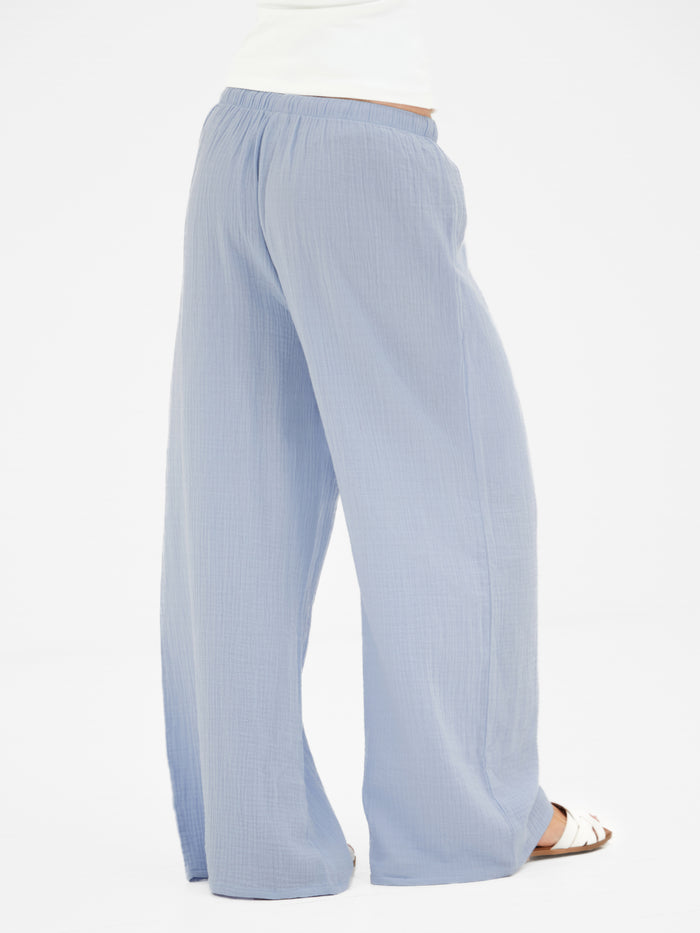 Mila Wide Leg Trousers - Summer Blue