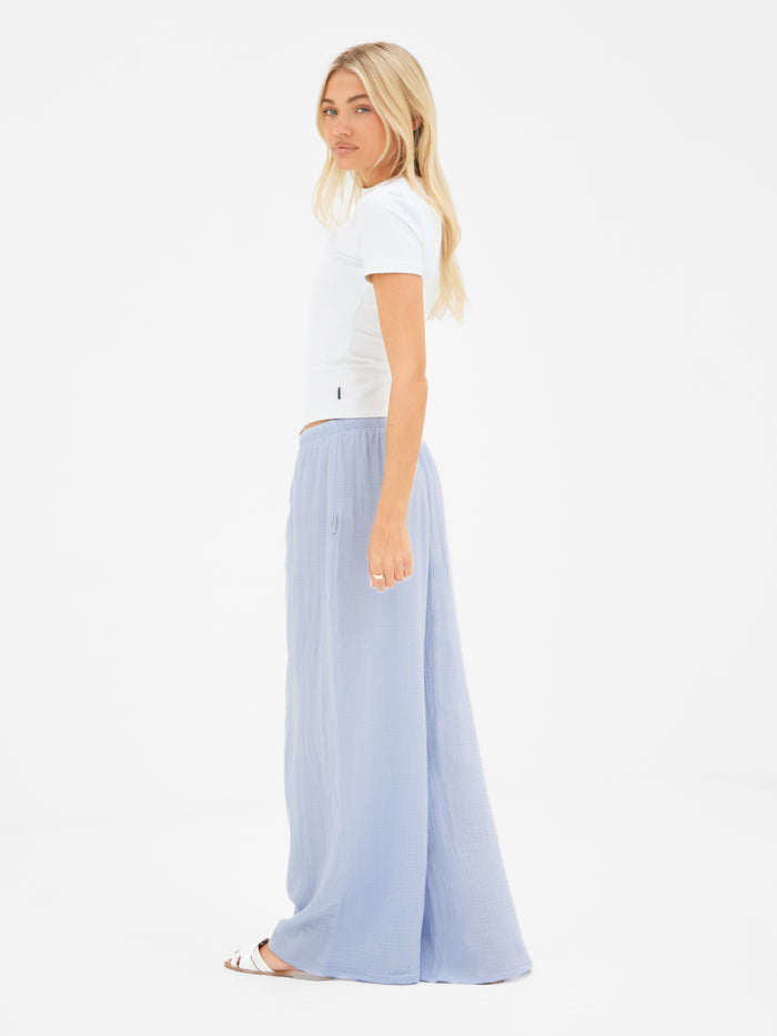 Mila Wide Leg Trousers - Summer Blue