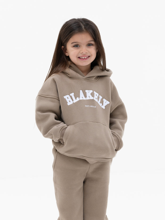Mini Varsity Hoodie - Light Beige