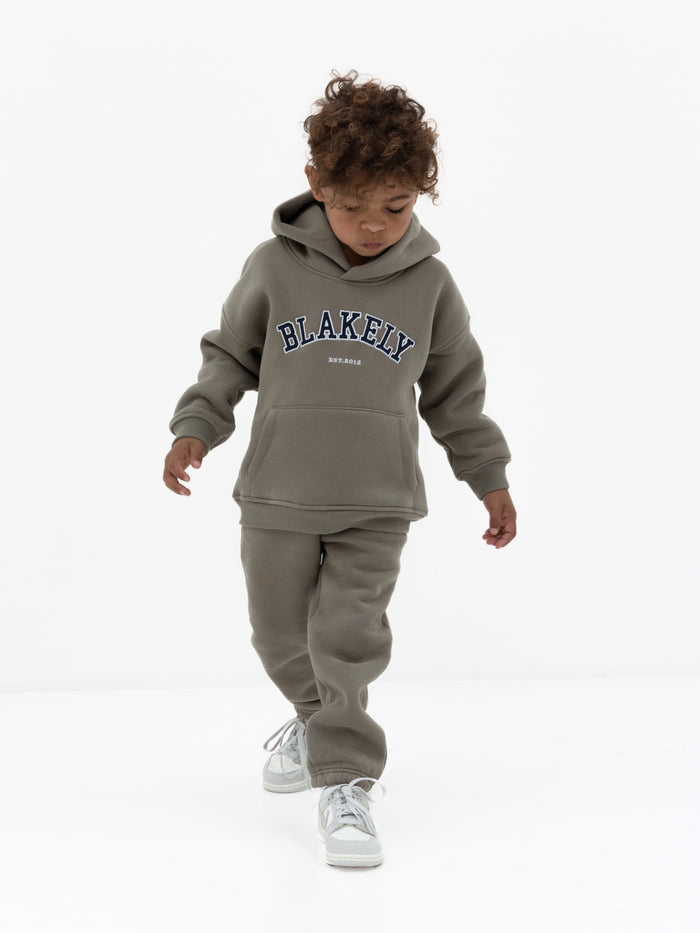Mini Varsity Hoodie - Safari Green